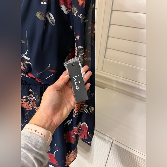 Navy Floral Dress - Picture 6 of 6